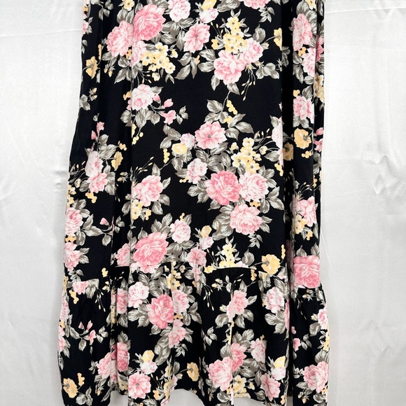 Wallflower Floral Black and Pink Slip Dress Size L - Picture 5 of 9